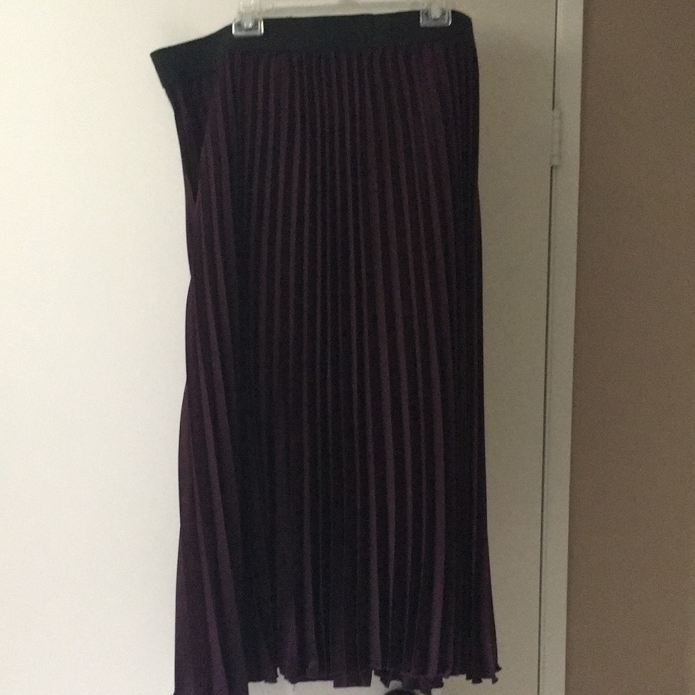 Anthology plum colored pleated maxi skirt XL